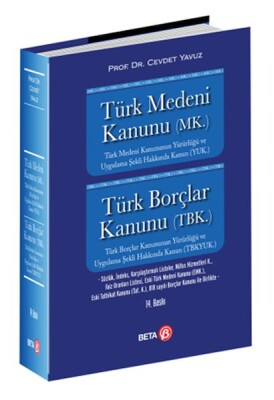 Türk Medeni Kanunu Türk Borçlar Kanunu Ciltli - Beta Basım Yayım