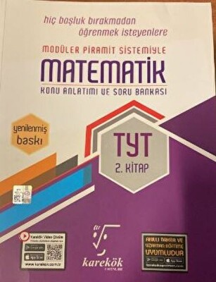 TYT Matematik Konu Anlatımı ve Soru Bankası 2. Kitap - Karekök Yayıncılık