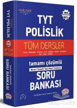 Editör Yayınları - TYT - Polislik Tüm Dersler Tamamı Çözümlü Soru Bankası
