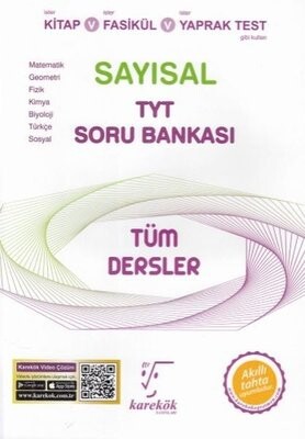 TYT Sayısal Tüm Dersler Soru Bankası - Karekök Yayıncılık