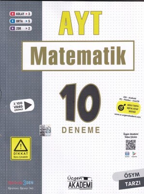 Üçgen Akademi AYT Matematik 10 lu Deneme Sınavı - Üçgen Akademi