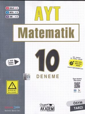 Üçgen Akademi AYT Matematik 10 lu Deneme Sınavı - 1