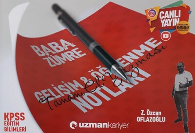 Uzman KPSS Baba Zümre Eğitim Bilimleri Gelişim & Öğrenme Ders Notları - Uzman Kariyer Yayınları