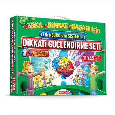 Yeni Neuro-Via Sistemi ile Dikkati Güçlendirme Seti 11 Yaş (3 Kitap) - 1