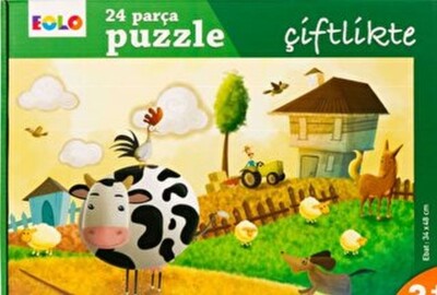 Yer Puzzle-24 Parça Puzzle - Çiftlikte - EOLO Eğitici Oyuncak ve Kitap