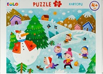 Yer Puzzle-40 Parça Puzzle - Kartopu - EOLO Eğitici Oyuncak ve Kitap
