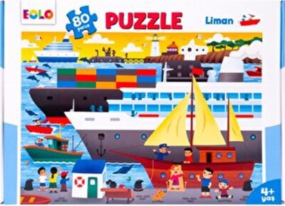 Yer Puzzle-80 Parça Puzzle - Liman - EOLO Eğitici Oyuncak ve Kitap