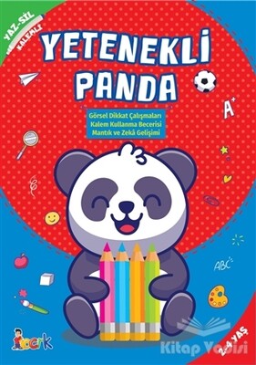 Yetenekli Panda - Yaz-Sil Kalemli - Bıcırık Yayıncılık