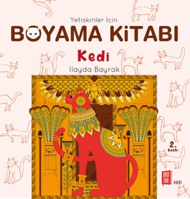 Yetişkinler İçin Boyama Kitabı - Kedi - Mona Kitap