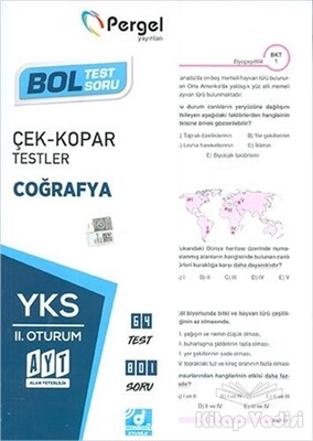 YKS 1. Oturum Coğrafya Çek Kopar Testler - Pergel Yayınları