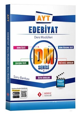 YKS AYT Edebiyat DM Ders Modülleri Soru Bankası - Sonuç Yayınları