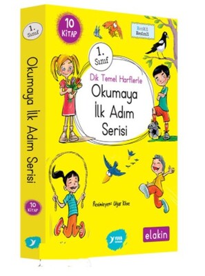 Yuva 1. Sınıf Dik Temel Harflerle Okumaya İlk Adım Serisi (Elakin) Yeni Ses Grupları (10 Kitap Takım) - Yuva Yayınları