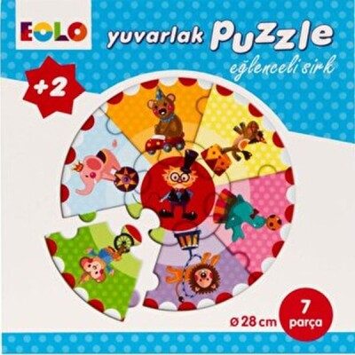 Yuvarlak Puzzle-Eğlenceli Sirk - EOLO Eğitici Oyuncak ve Kitap