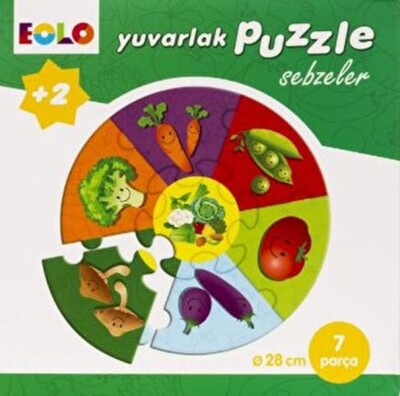 Yuvarlak Puzzle-Sebzeler - EOLO Eğitici Oyuncak ve Kitap