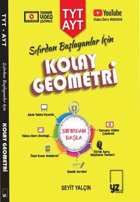 YZ Yayınları TYT - AYT Sıfırdan Başlayanlar İçin Kolay Geometri - YZ Yayınları