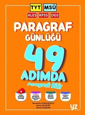 YZ Yayınları TYT MSÜ KPSS DGS ALES 49 Günde Paragrafın Günlüğü - YZ Yayınları