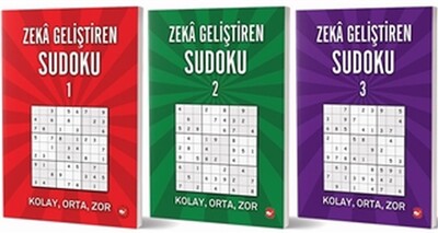 Zeka Geliştiren Sudoku Seti (3 Kitap Takım) - Beyaz Balina Yayınları