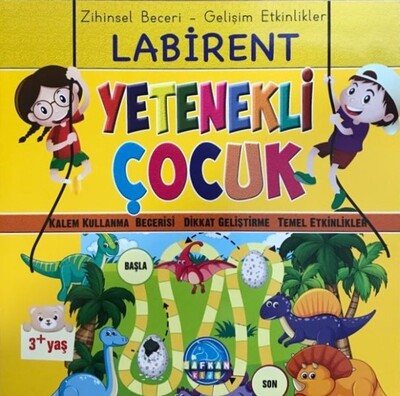 Zihinsel Beceri Gelişim Etkinlikleri Labirent Yetenekli Çocuk 3+ - Safkan Kids