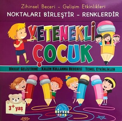 Zihinsel Beceri Gelişim Etkinlikleri Noktaları Birleştir Renklendir Yetenekli Çocuk 3+ - 1